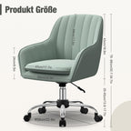 Bürostuhl Homeoffice Stuhl,Schminkstuhl mit Armlehnen,Drehstuhl mit Rrollen