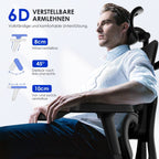 Bürostuhl Bürostuhl, Chefsessel, ergonomischer Schreibtischstuhl, atmungsaktiv