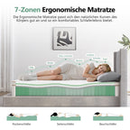 Taschenfederkernmatratze Matratze, 7-Zonen Federkernmatratze Matratzen