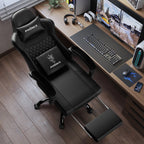 Gaming-Stuhl Gaming Stuhl mit Einteiligen Armlehnen und Ausziehbarem Fußstütze