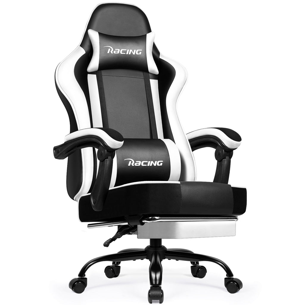 Gaming-Stuhl Gaming Stuhl mit Einteiligen Armlehnen und Ausziehbarem Fußstütze