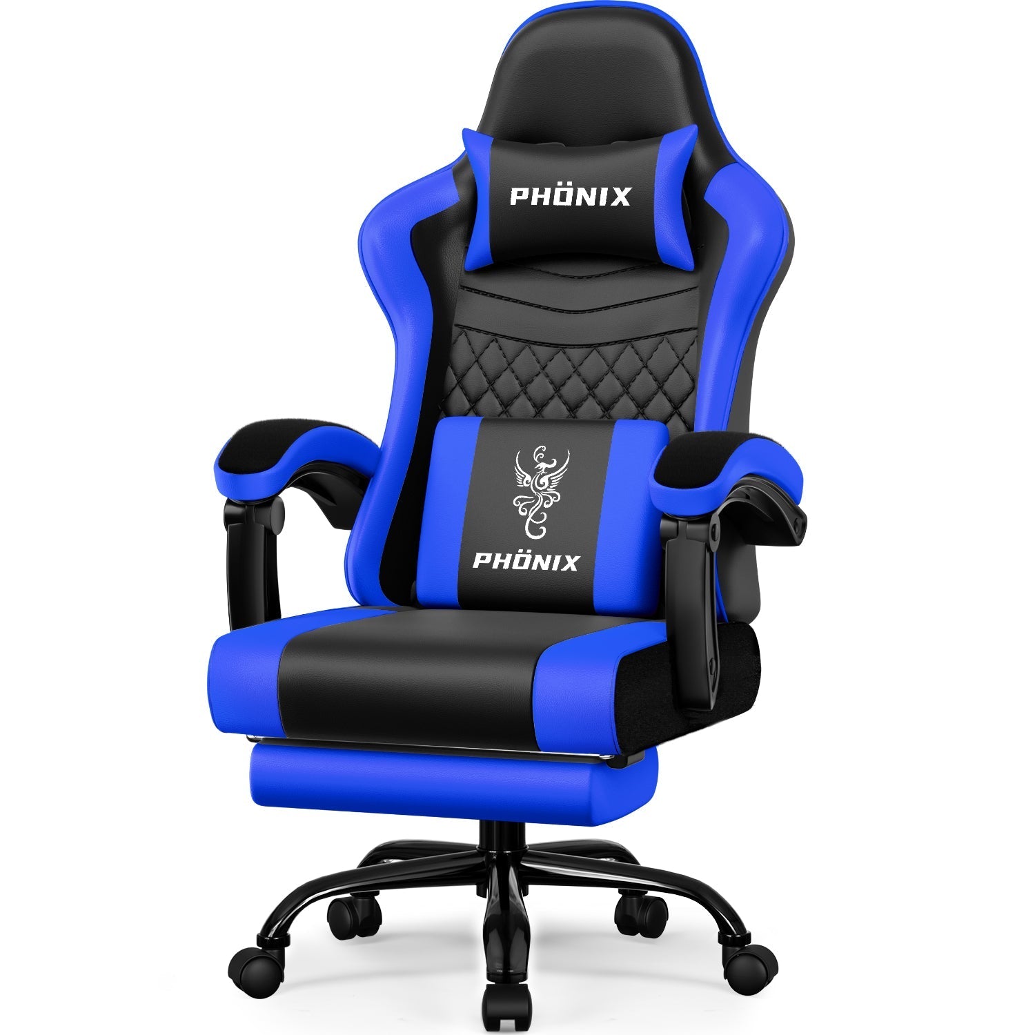 Gaming-Stuhl Gaming Stuhl mit Einteiligen Armlehnen und Ausziehbarem Fußstütze