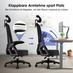 Bürostuhl Ergonomischer Bürostuhl mit klappbaren Armlehnen und Rückenlehnen