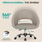 Bürostuhl Schminkstuhl,Homeoffice Stuhl mit Armlehnen,Drehstuhl mit Rrollen