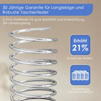 Taschenfederkernmatratze Matratze 7-Zonen Federkernmatratze H3 orthopädische matratze