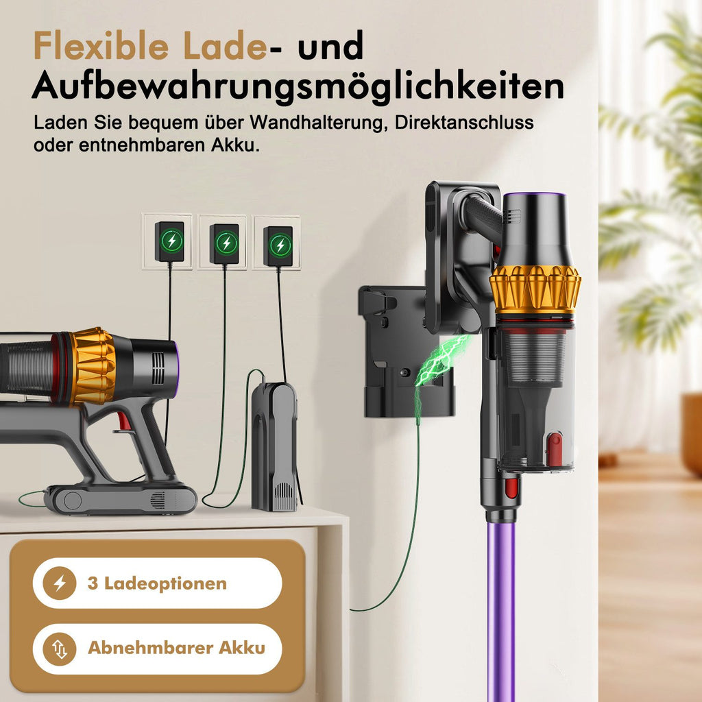 Akku-Hand-und Stielstaubsauger Akku Staubsauger 80000pa, Staubsauger Kabellos, 70Min/1,8L