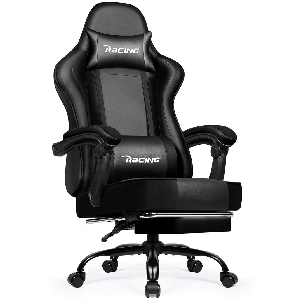 Gaming-Stuhl Gaming Stuhl mit Einteiligen Armlehnen und Ausziehbarem Fußstütze