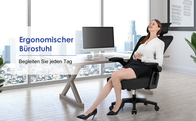 Bürostuhl Ergonomischer Bürostuhl mit klappbaren Armlehnen und Rückenlehnen Main Image