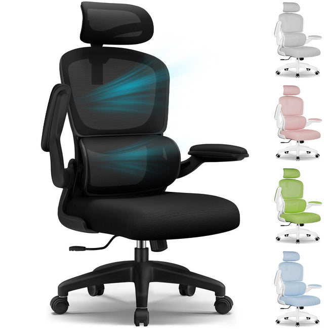 Bürostuhl Bürostuhl, Schreibtischstuhl Ergonomisch mit Klappbaren Armlehnen Hover Image